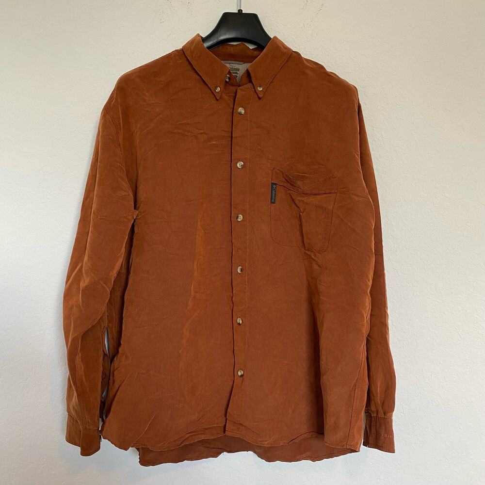 Columbia Omni-Shield Long sleeve Button Down Brown XL